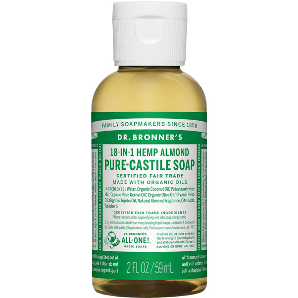 dr bronner's insecticidal soap Dr. Bronner's Almond Pure-Castile Liquid Soap, 2 fl. oz