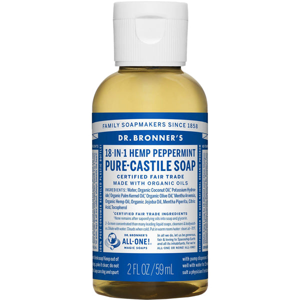 dr bronner's insecticidal soap Dr. Bronner's Peppermint Castile Soap, 2 fl oz