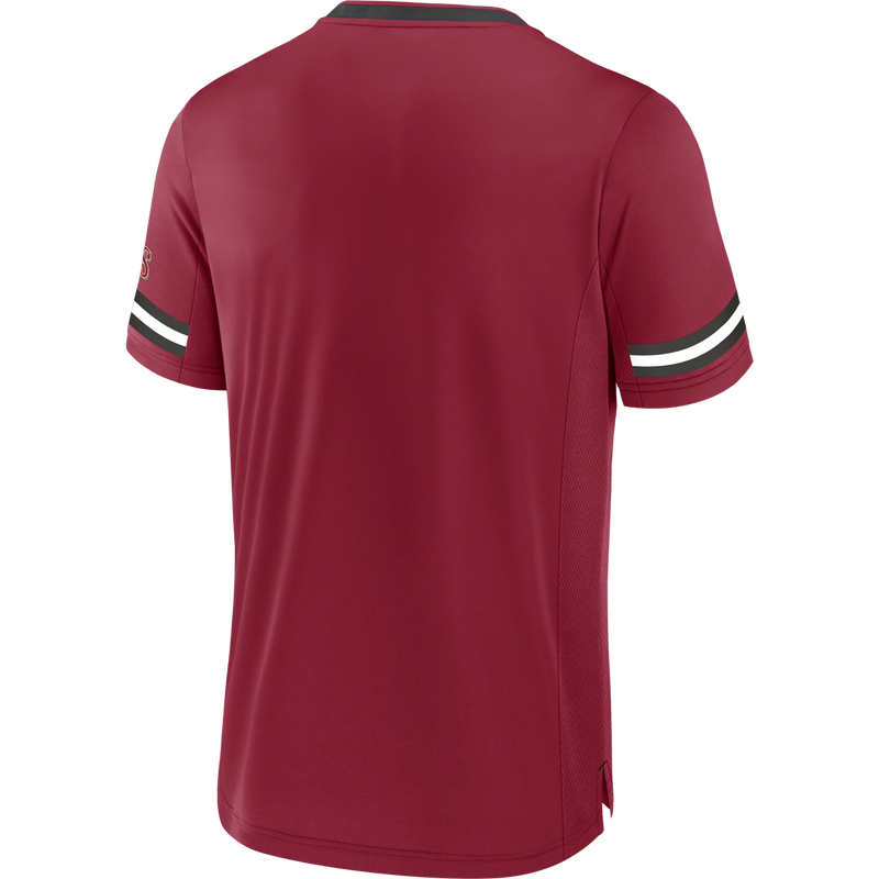 Men's 49ers Stripe Stacking Poly Fashion Top, Fanatics 49ers Stripe Stacking Poly Fashion Top back