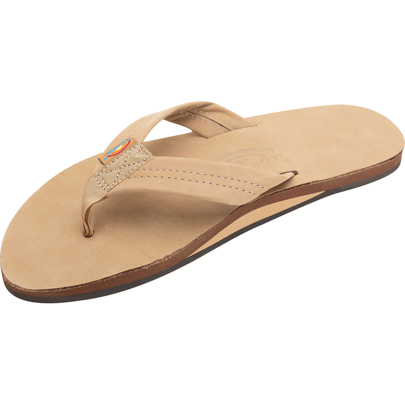 Men's Premium Leather Wide Strap, Rainbow Sandals Men's Premium Leather Wide Strap Sierra Brown top inside right