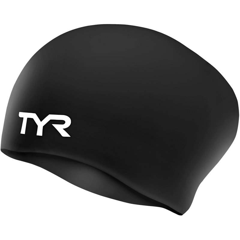 TYR Long Hair Wrinkle-Free Cap Black