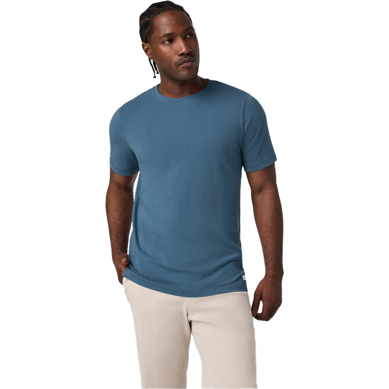 Men's Tuvalu Stretch Tee, Vuori Men's Tuvalu Stretch Tee in Pool Blue front
