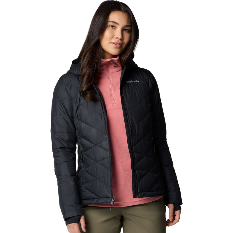 Women's Heavenly Hooded Jacket, Columbia Women's Heavenly Hooded Jacket unzipped