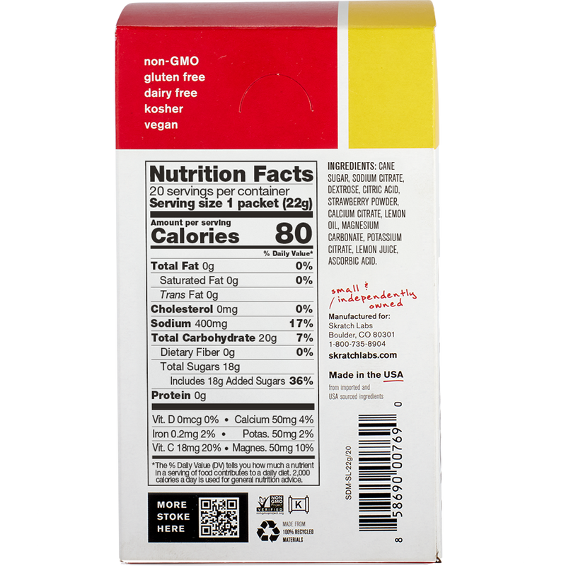 Hydration Sport Drink Mix, Skratch Labs Hydration Sport Drink Mix  back of package