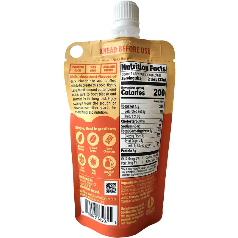 Trail Butter Big Squeeze, Trail Butter Big Squeeze back of package