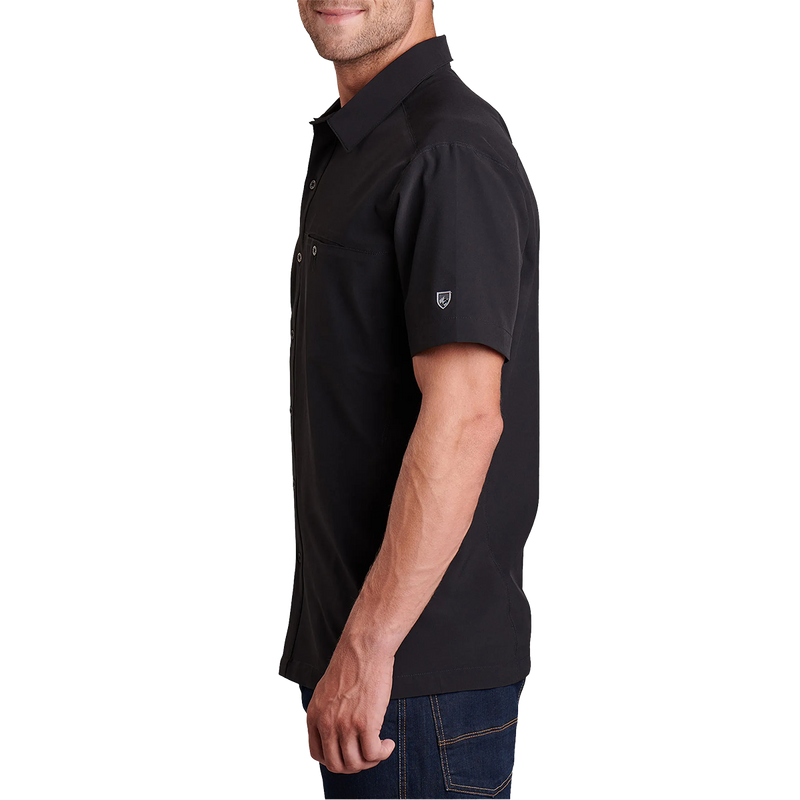 Men's Renegade Short Sleeve, Kuhl Men's Renegade Short Sleeve in Blackout left