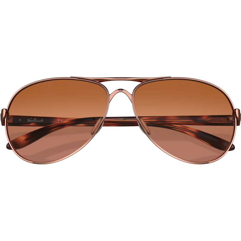 Feedback - Rose Gold/Vr50 Brown Gradient, Oakley Feedback - Rose Gold/Vr50 Brown Gradient front folded