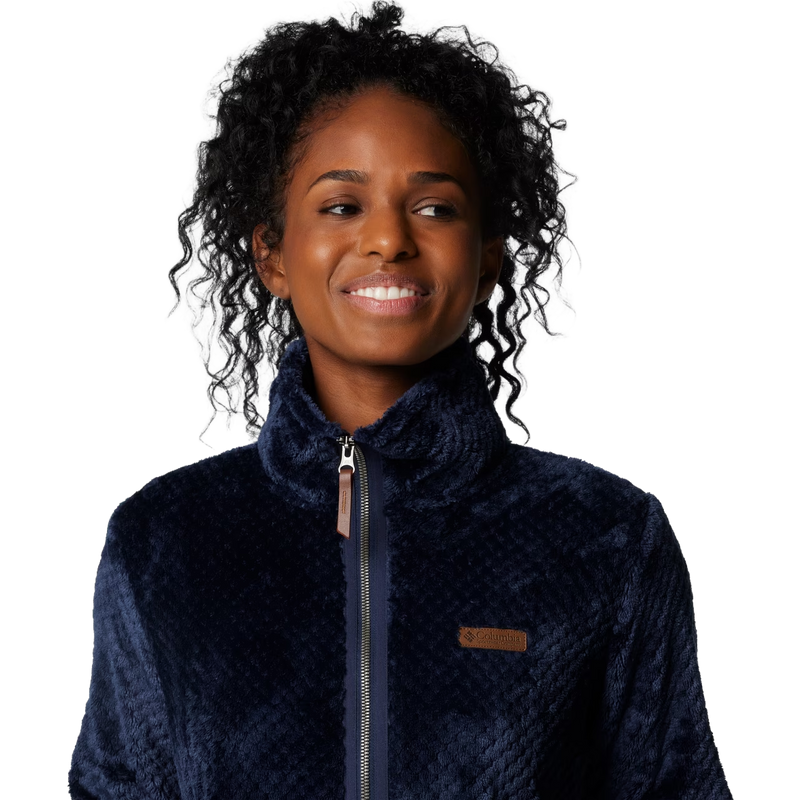 Women's Fire Side II Sherpa Full Zip, Columbia Women's Fire Side II Sherpa Full Zip in 464-Collegiate Navy front