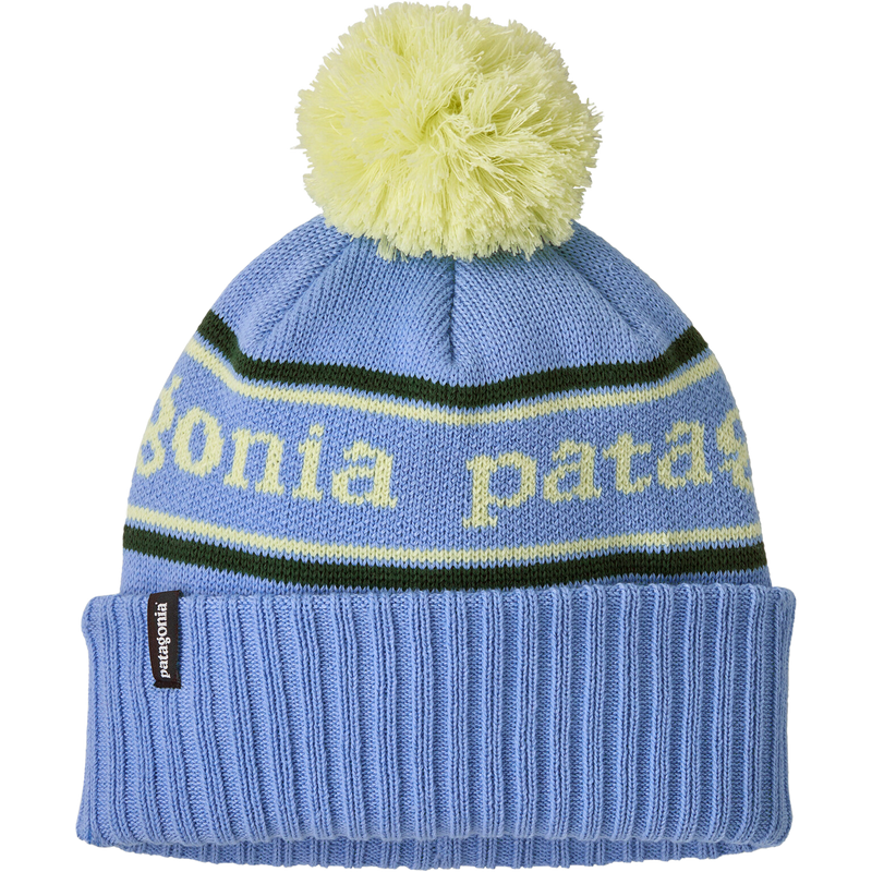 Patagonia Youth Powder Town Beanie in Park Stripe Diver Blue