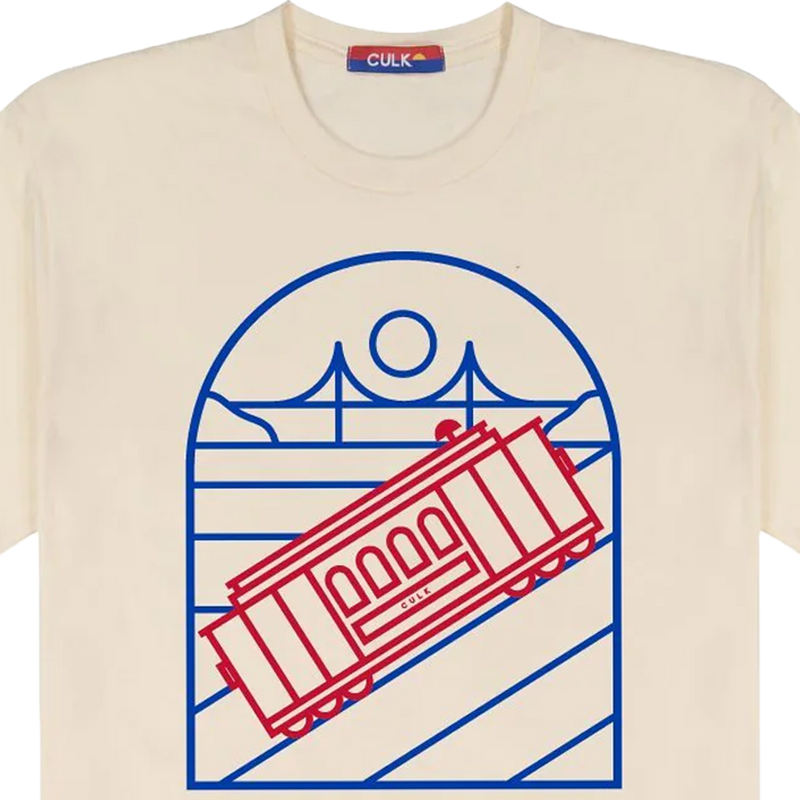 Cable Car Unisex Tee, Culk Cable Car Unisex Tee close up