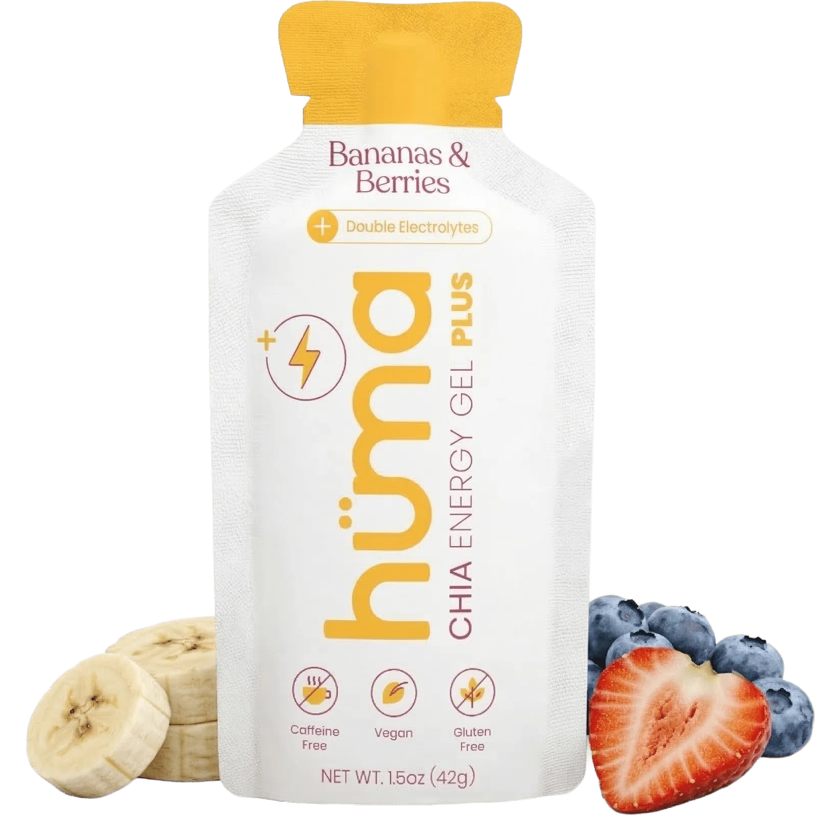 Huma Chia Energy Gels Plus in Bananas and Berries Single Packet