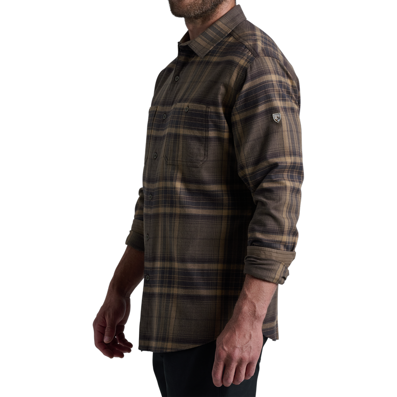 Men's Fugitive Flannel Long Sleeve, Kuhl Men's Fugitive Flannel Long Sleeve 3/4 Front