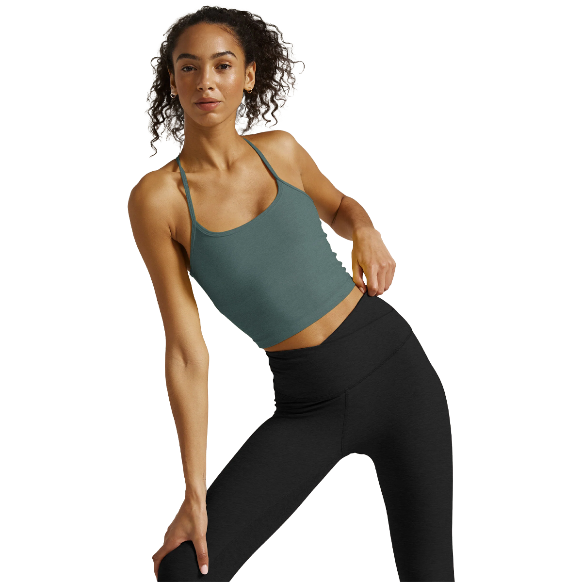 Women's Spacedye Slim Racerback Cropped Tank alternate view