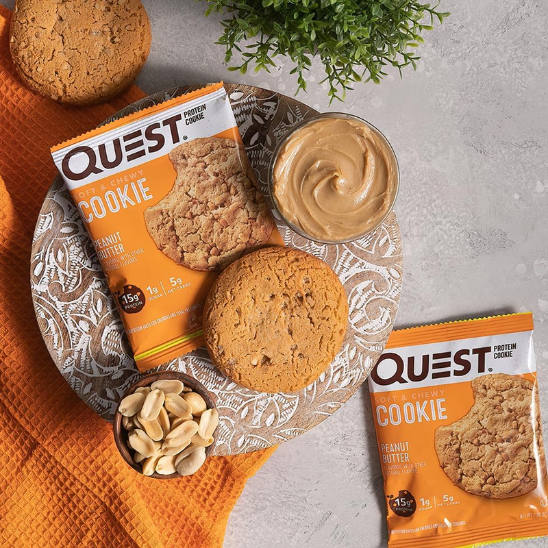 Soft & Chewy Protein Cookies 2oz, Quest Soft & Chewy Protein Cookies 2oz displayed on plate