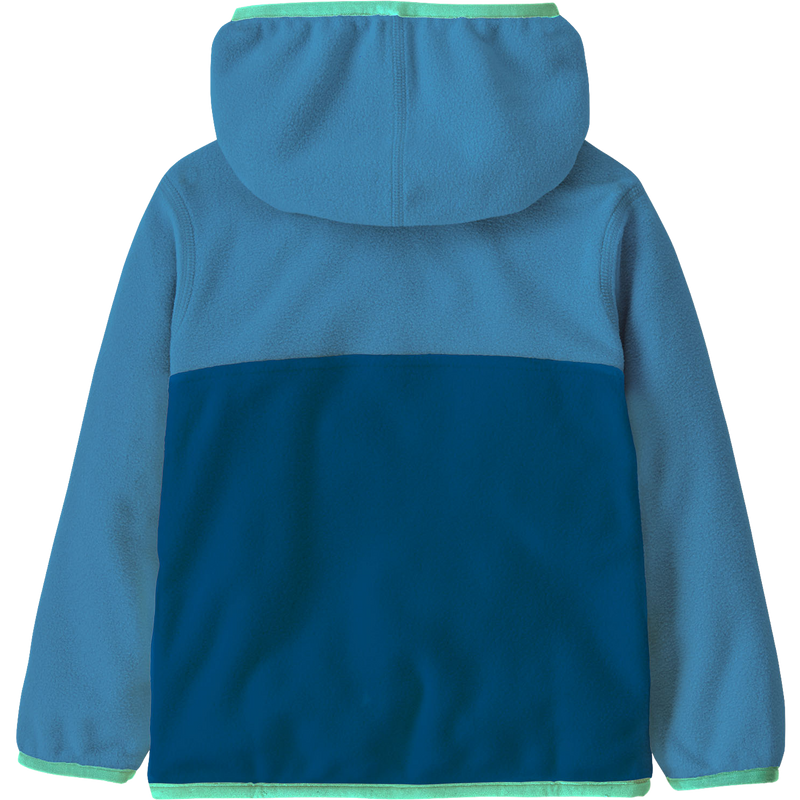 Youth Baby Micro D Snap-T Jacket, Patagonia Baby Micro D Snap-T Fleece in AQT-Aquatic Blue back