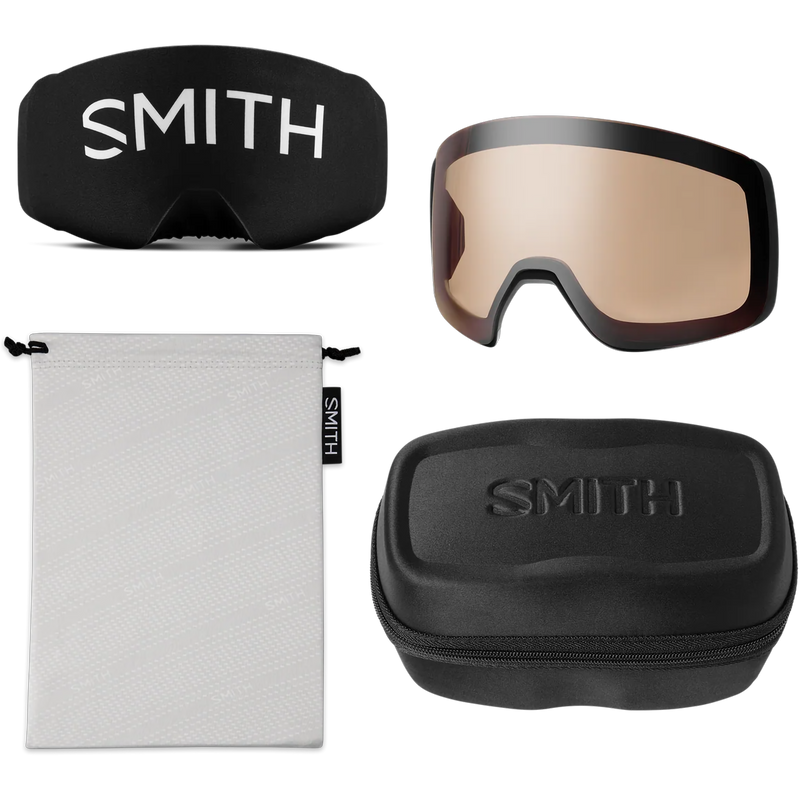 4D Mag + Bonus Lens, Smith 4D Mag in Black + CP Pro Photo Red Mirror and CP low light lens accessories and extra lens
