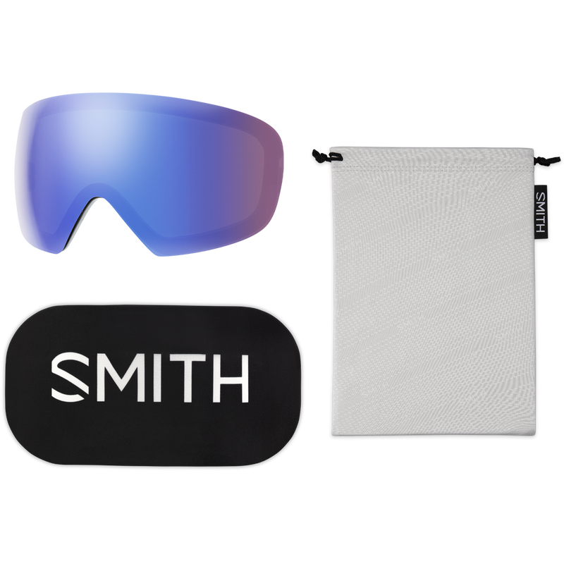 Women's I/O Mag S + Bonus Lens, Smith Sport Optics Women's I/O Mag S lens case and sock