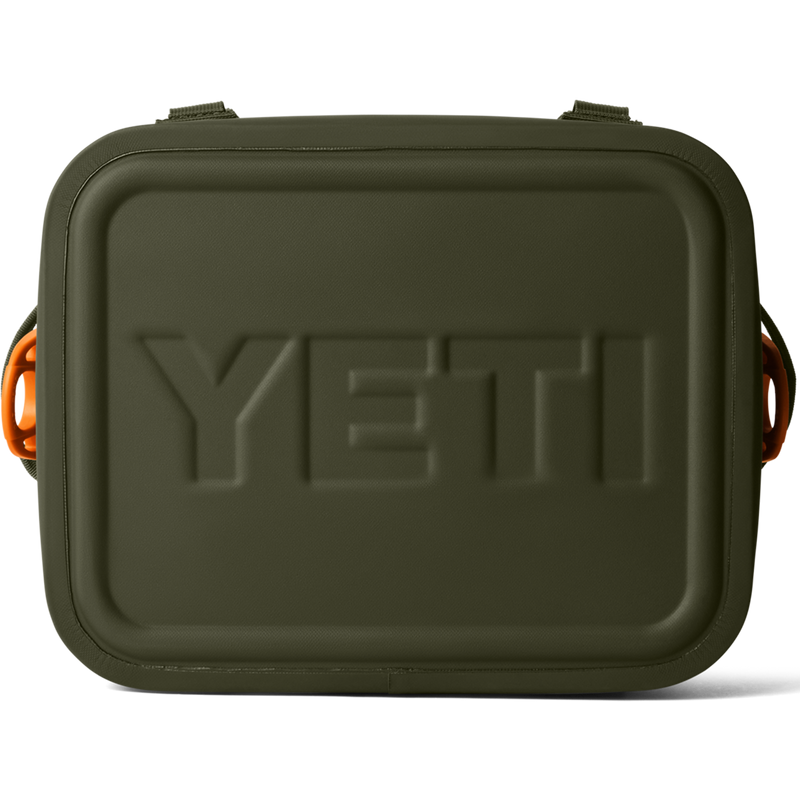 Yeti Hopper Flip 12 in Wetlands Camo top with logo