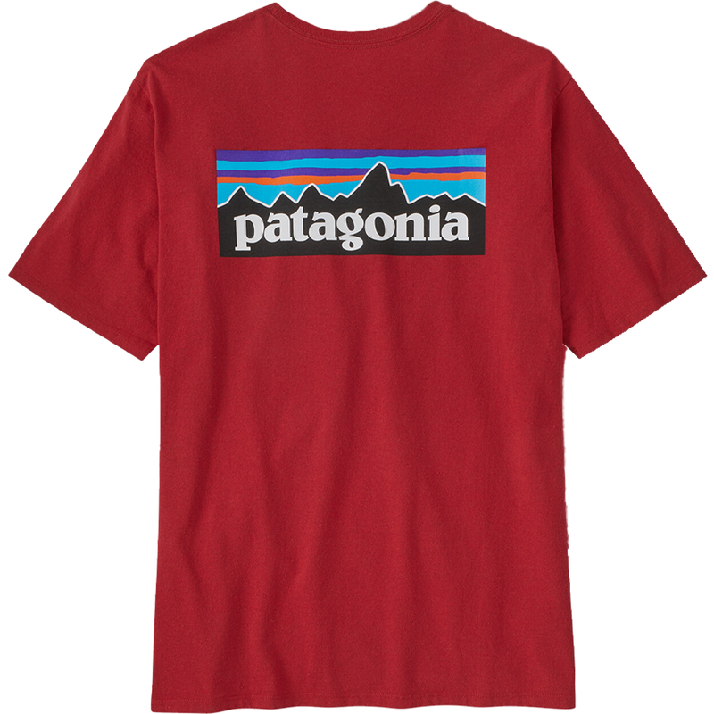 Men's P-6 Logo Responsibili-Tee, Patagonia Men's P-6 Logo Responsibili-Tee in Touring Red