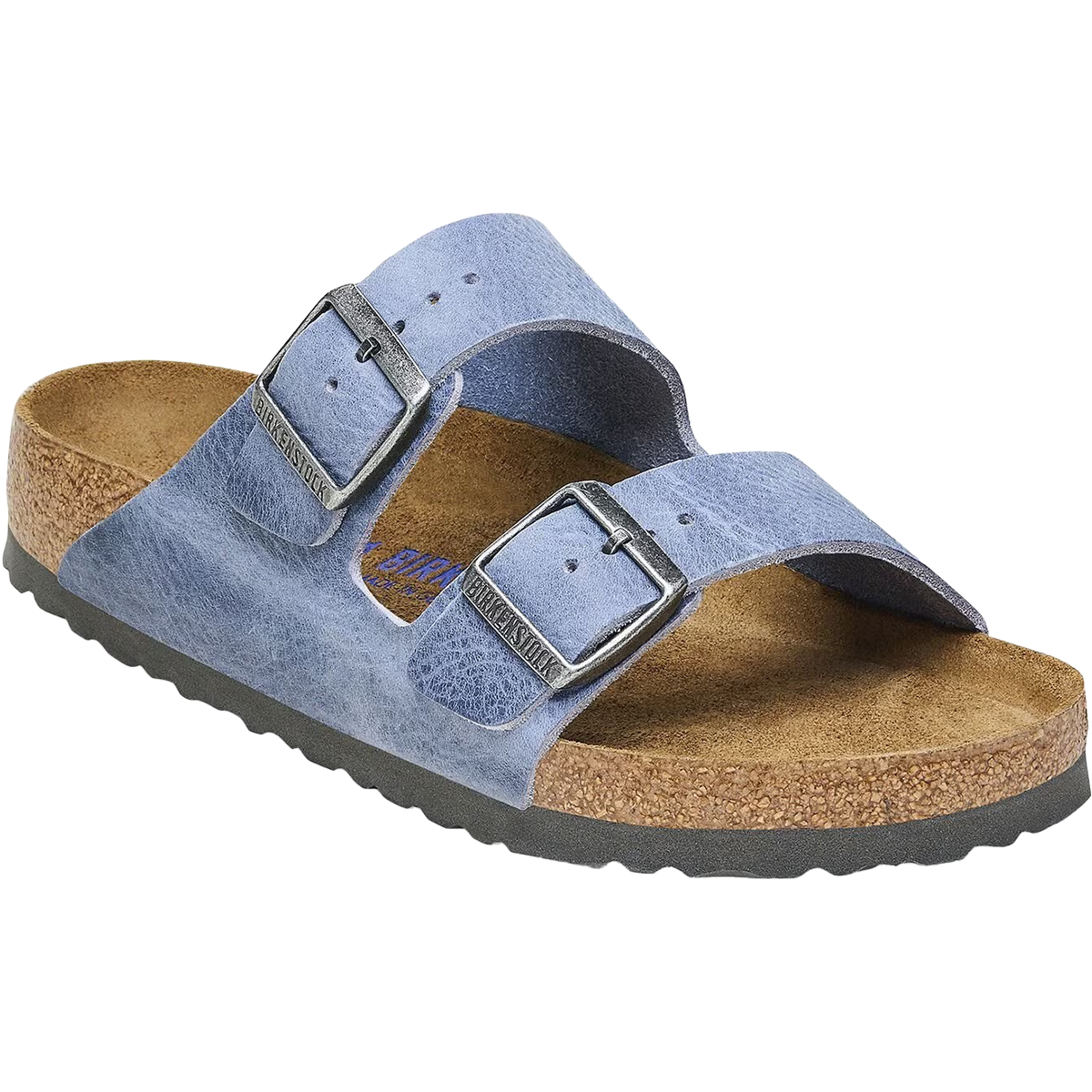 Birkenstock Women's Arizona oiled leather - Medium/Narrow in Dusty Blue