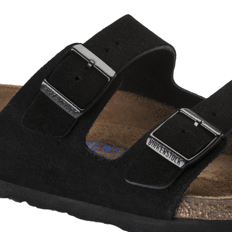 Women's Arizona Soft Footbed, Birkenstock Women's Arizona Soft Footbed in BL Black buckles