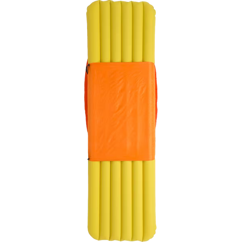 Youth Wolverine 20, Big Agnes Youth Wolverine 20 in Cherry Tomato/Tangelo non slip sleeve on pad