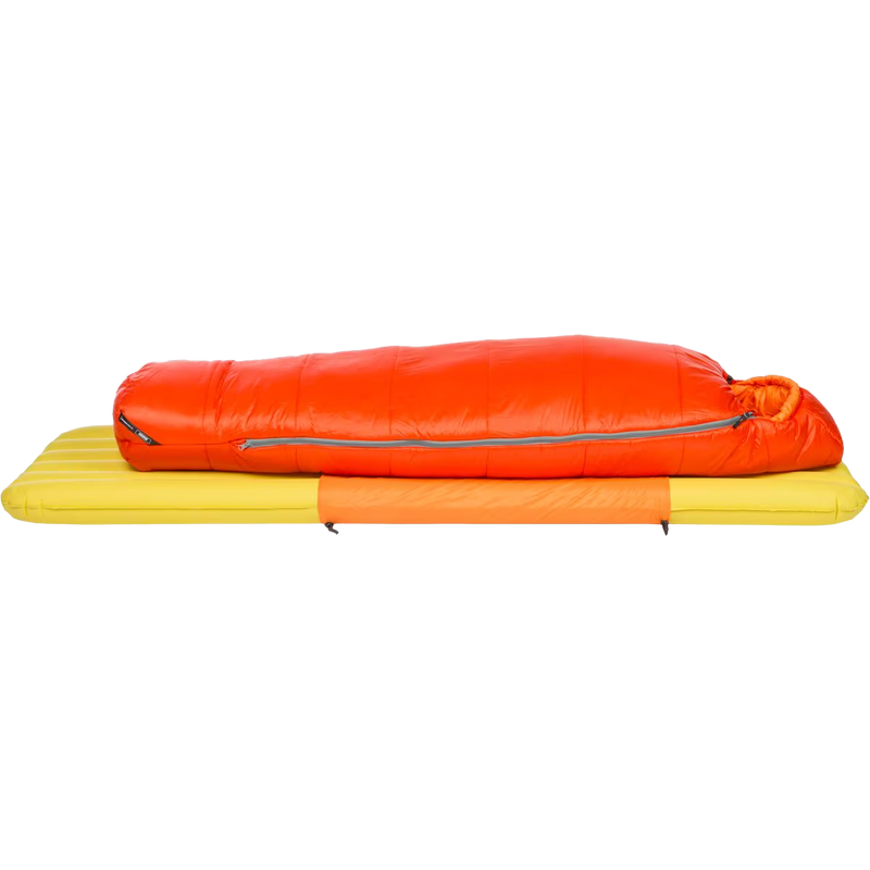 Youth Wolverine 20, Big Agnes Youth Wolverine 20 in Cherry Tomato/Tangelo on pad left side