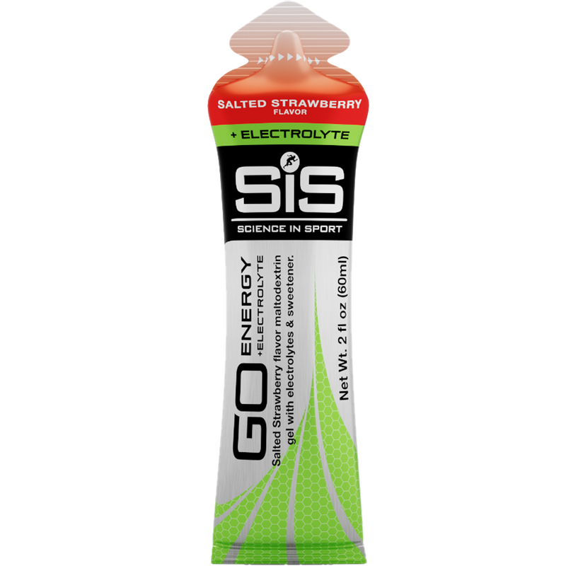 Science in Sport Go Energy + Electrolyte Gel in Salted Strawberry Single Packet