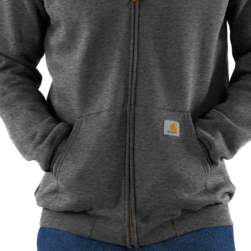 Men's Midweight Full Zip Hoodie, Carhartt Men's Midweight Full Zip Hoodie pocket