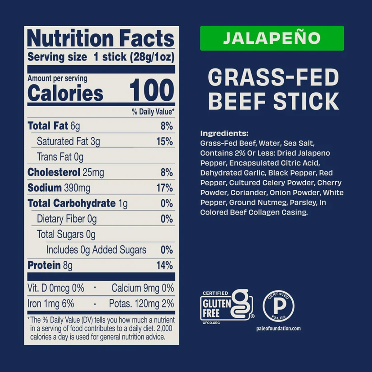 Zero Sugar 1 oz Jerky Sticks alternate view