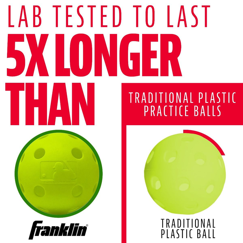 MLB  Indestruct-a-ball Softball, Franklin Sports MLB Indestruct-a-ball Softball infographic