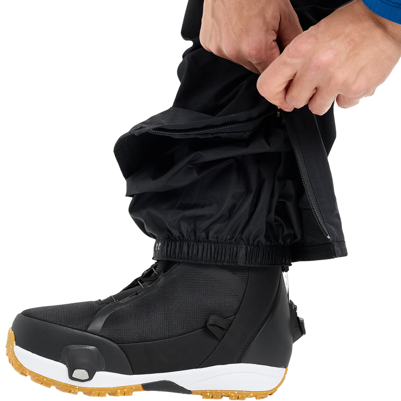 Men's AK Gore-Tex Cyclic Bib Pant, Burton Men's AK Gore-Tex Cyclic Bib Pant in A04-True Black cuff