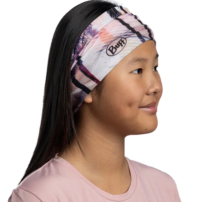 Youth CoolNet UV Neckwear, Buff Youth CoolNet UV Neckwear on head