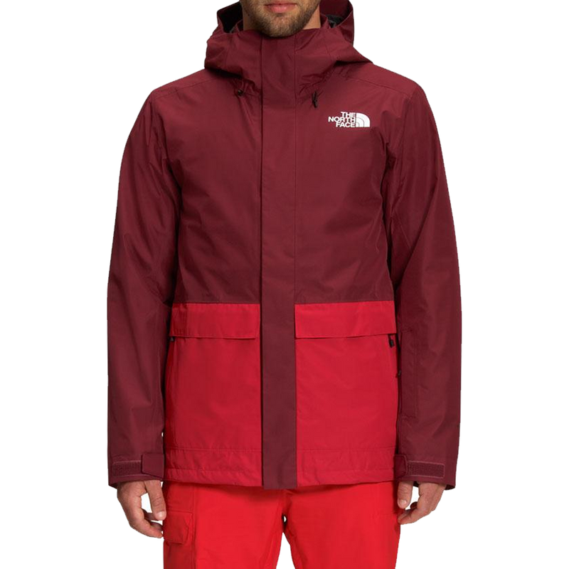 The North Face Men's Clement Triclimate Jacket in Cordovan/TNF Red
