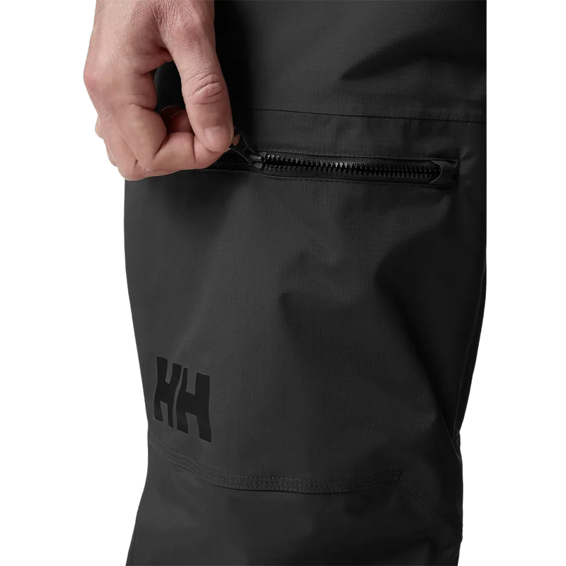 Men's Sogn Cargo Pant, Helly Hansen Men's Sogn Cargo Pant in 991 Black pocket zipper