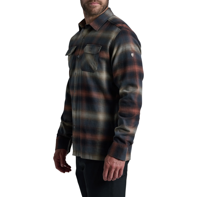 Men's Dillingr Flannel Long Sleeve, Kuhl Men's Dillingr Flannel Long Sleeve in Dune dune left