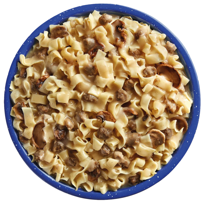 Beef Stroganoff with Noodles (2 Servings), Mountain House Beef Stroganoff with Noodles in bowl