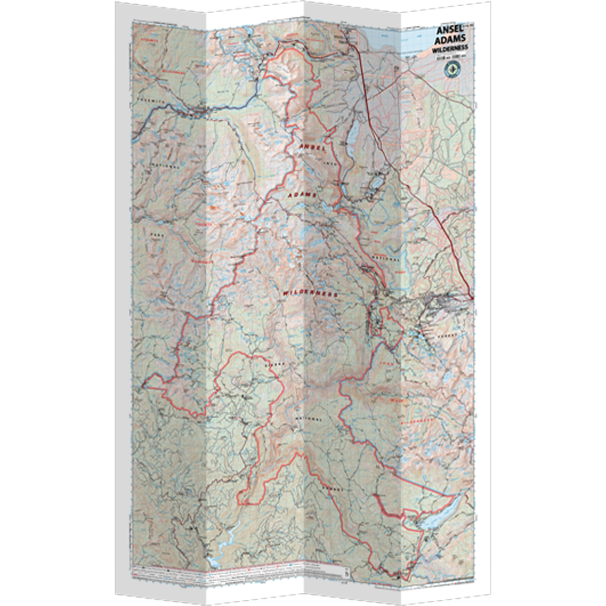 Ansel Adams Wilderness Map alternate view