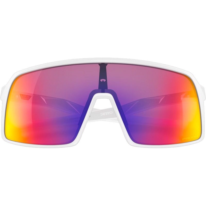 Sutro - Matte White/Prizm Road, Oakeley Sutro Matte White Prizm Road Matte White Prizm Road front folded