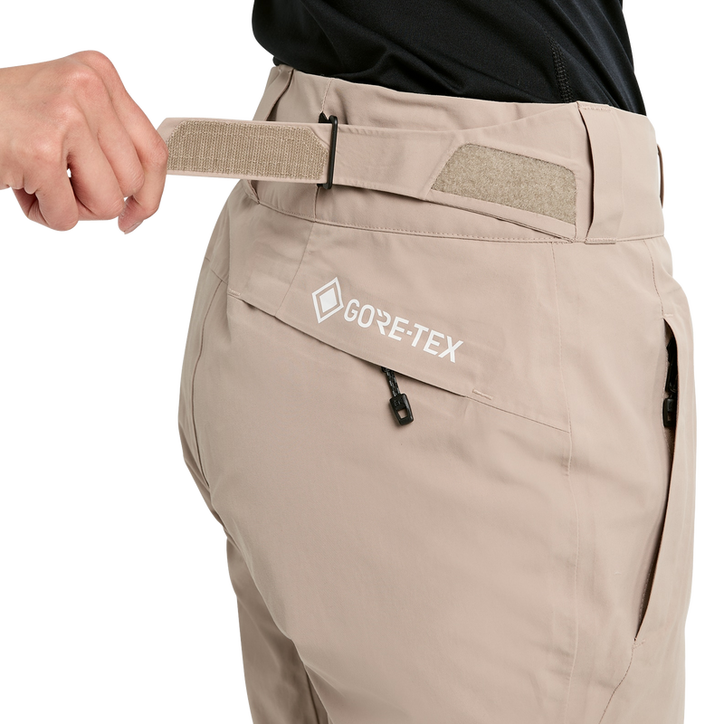 Women's AK Gore-Tex Summit Pant, Burton Women's AK Gore-Tex Summit Pant AH2-Summit Taupe waist adjuster