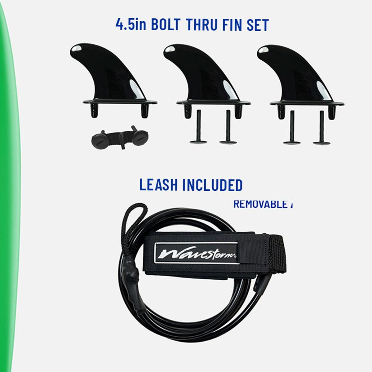 Wavestorm 8'0 Classic Surfboard with Leash – Sports Basement