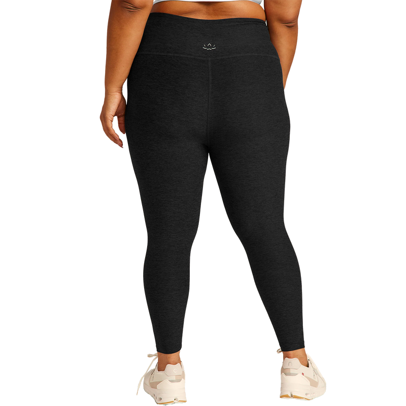 Women's Spacedye High Waisted Midi Legging - Extended, Beyond Yoga Women's Plus Spacedye High Waisted Midi Legging in Darkest Night back
