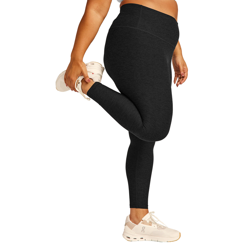Women's Spacedye High Waisted Midi Legging - Extended, Beyond Yoga Women's Plus Spacedye High Waisted Midi Legging in Darkest Night right side