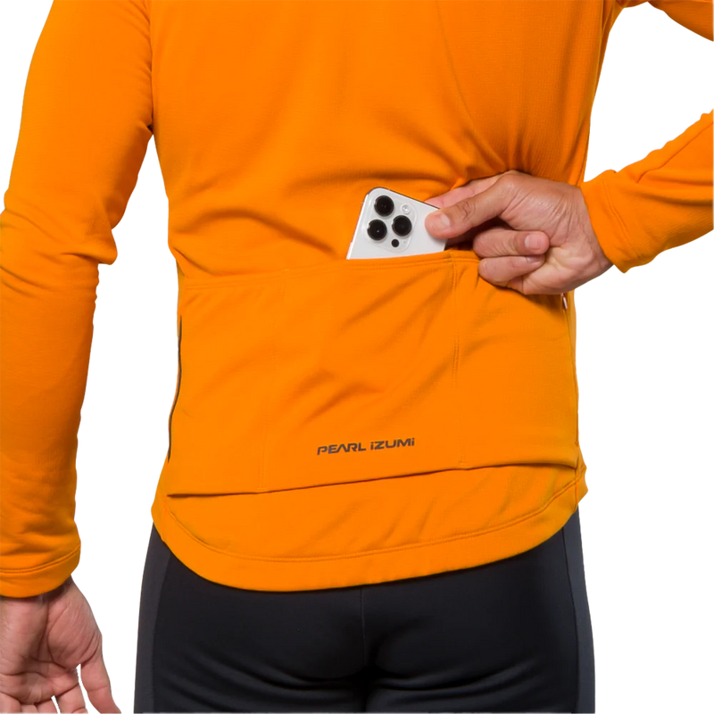 Men's Attack Thermal Jersey, Pearl Izumi Men's Attack Thermal Jersey in HC9-Sunfire back pockets