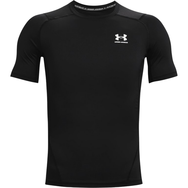 Men's HeatGear Armour Short Sleeve, Under Armour Men's HeatGear Armour Short Sleeve in Black front