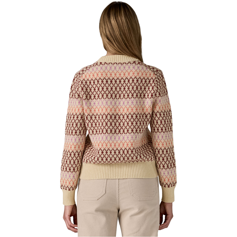 Women's Recycled Wool Crewneck Sweater, Patagonia Women's Recycled Wool-Blend Crewneck Sweater Back on Model