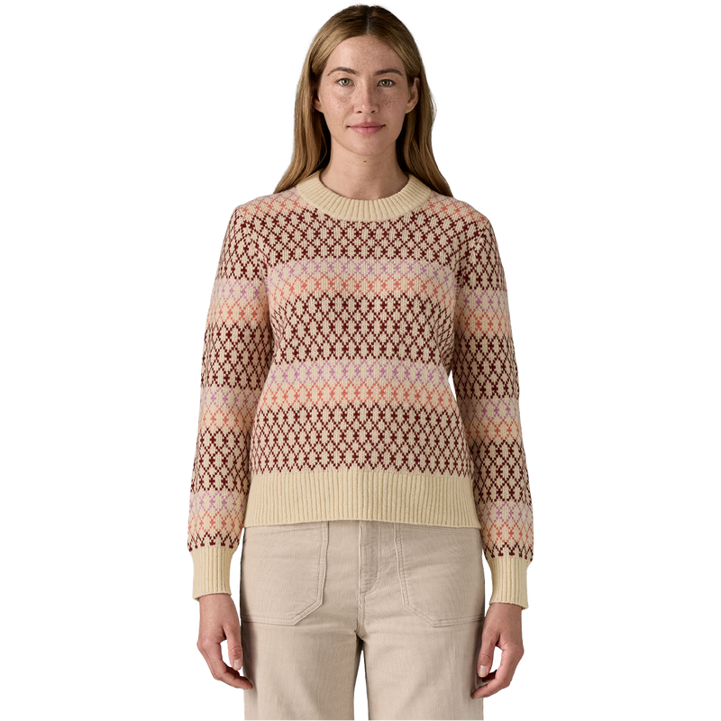 Women's Recycled Wool Crewneck Sweater, Patagonia Women's Recycled Wool-Blend Crewneck Sweater Front on Model