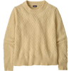 Patagonia Women's Recycled Wool-Blend Crewneck Sweater in CHDA-Chevron Cable: Dark Natural