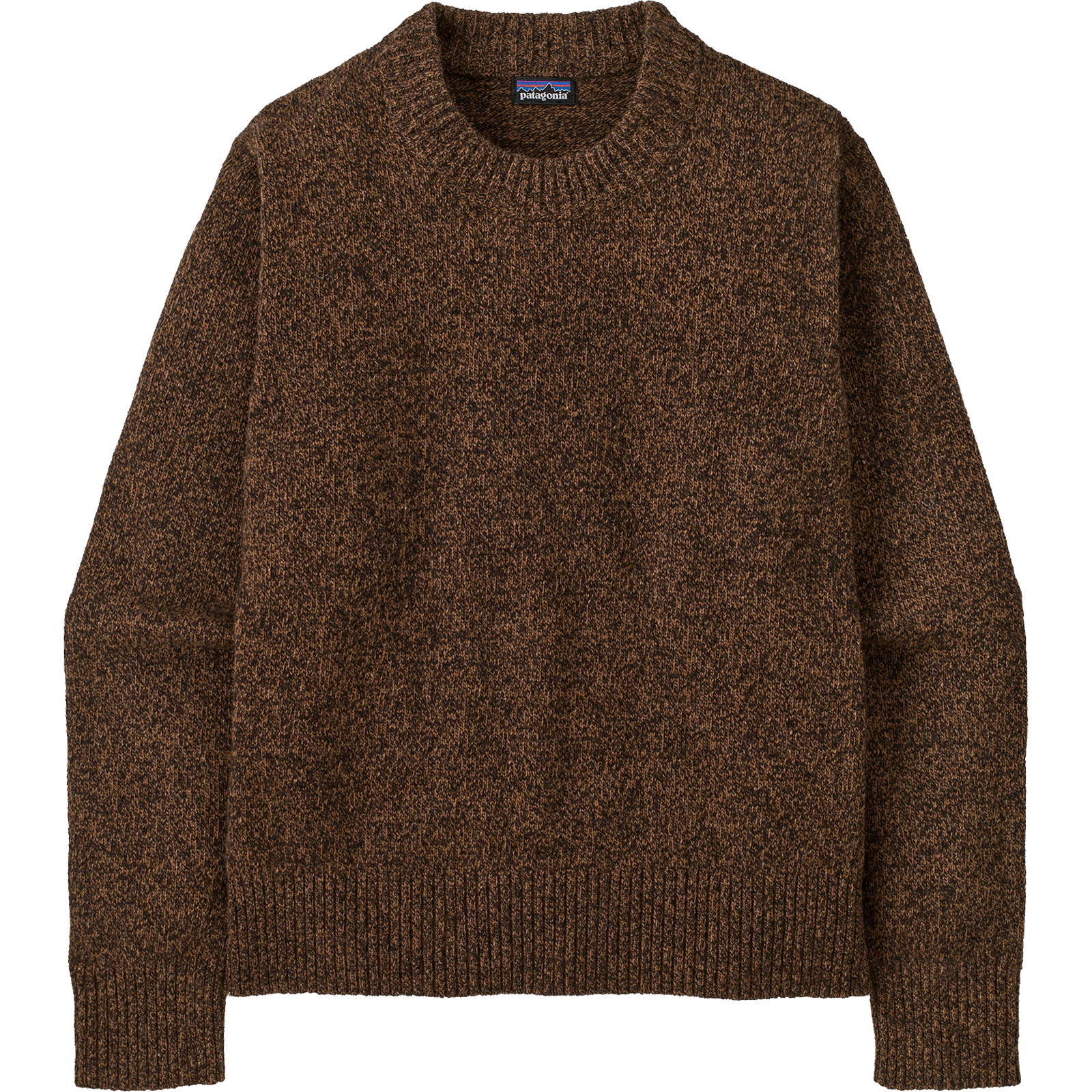 Patagonia Women's Recycled Wool-Blend Crewneck Sweater in DPLD-Dappled: Den Brown