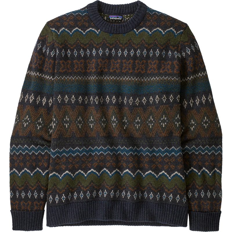 Patagonia Men's Recycled Wool-Blend Sweater in Helmsman: Smolder Blue